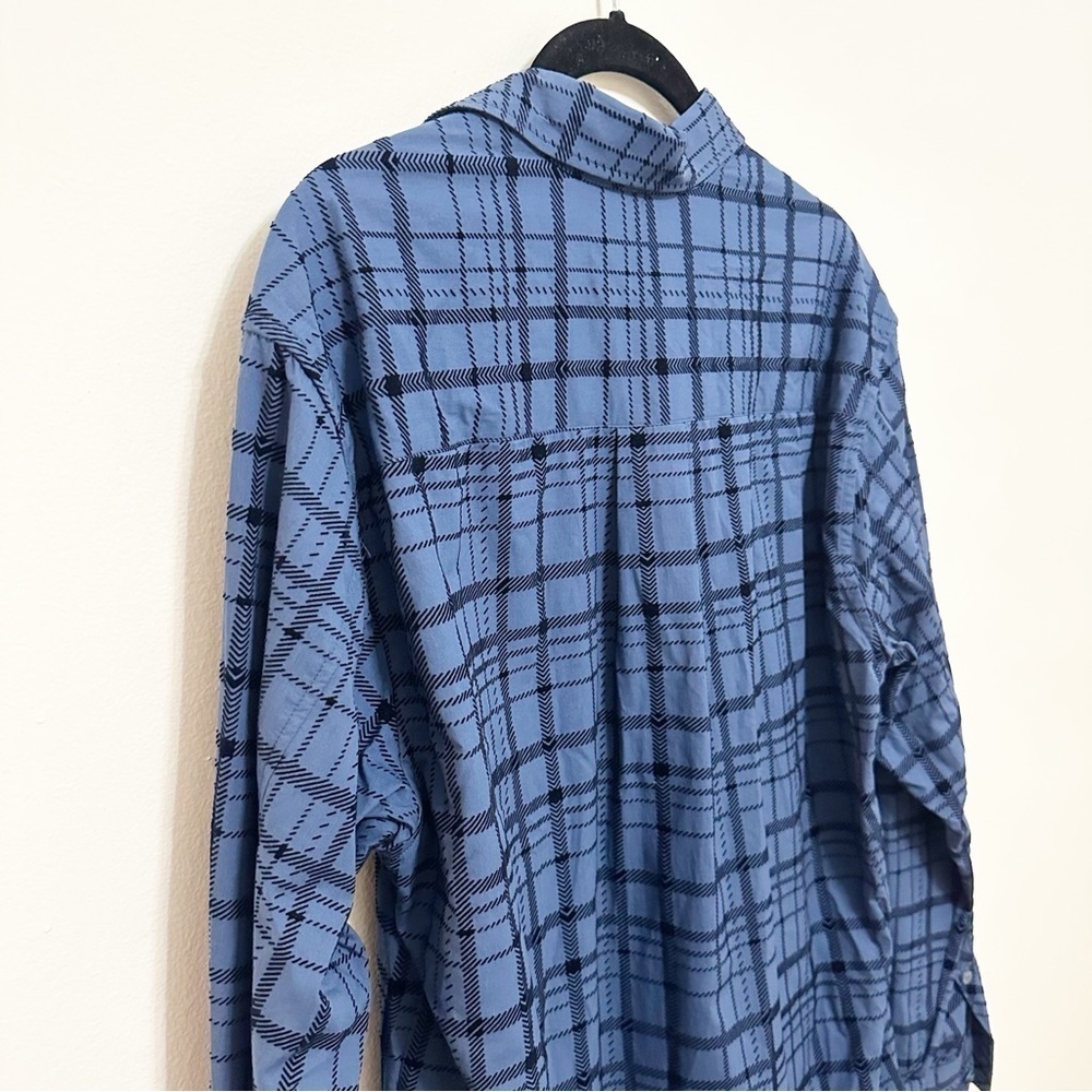 NWT Tommy Bahama Flock This Way Navy Blue Textured Long Sleeve Button Up Small - Picture 6 of 9